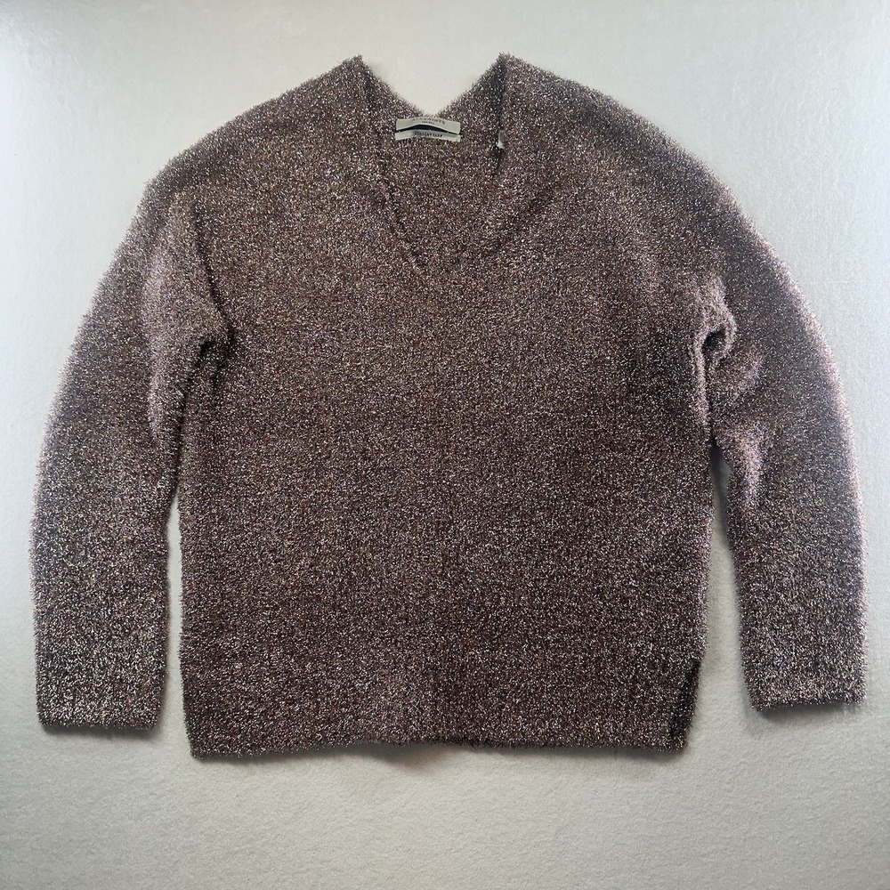 All Saints Sparkle V-Neck Sweater Italian Yarn Small  Party  Evening‎